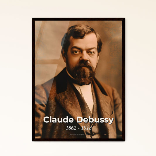 Timeless Portrait of Claude Debussy - Inspiring Impressionist Composer - High-Quality Print for Elegant Home Décor