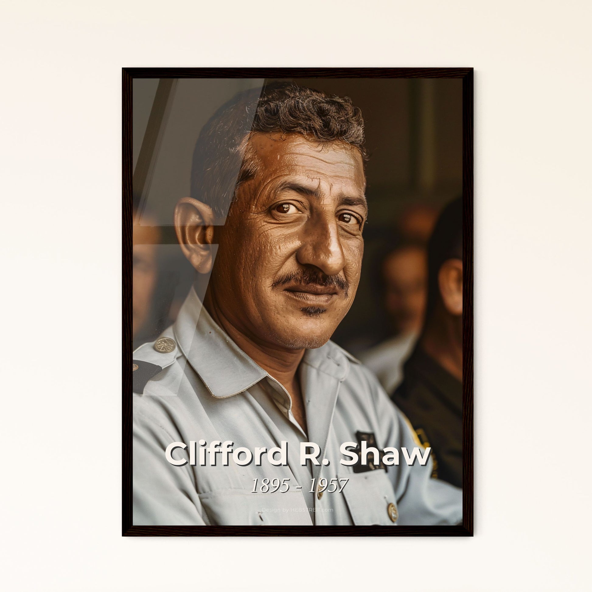 Clifford R. Shaw: Pioneering Sociologist & Criminologist - Striking Portrait in Monochrome, Perfect for Home Decor & Gifts