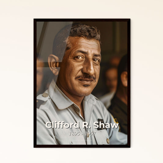 Clifford R. Shaw: Pioneering Sociologist & Criminologist - Striking Portrait in Monochrome, Perfect for Home Decor & Gifts