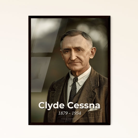 Clyde Cessna: Aviation Pioneer Portrait - Timeless Rustic Elegance for Home Decor - Premium Print, Framed, or Aluminum Options