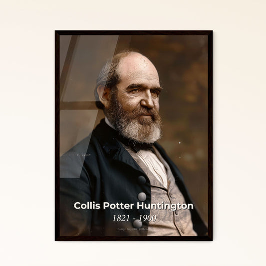 Collis Potter Huntington: Captivating Portrait of the Transcontinental Railroad Visionary - Perfect for Home Decor & Gifting!