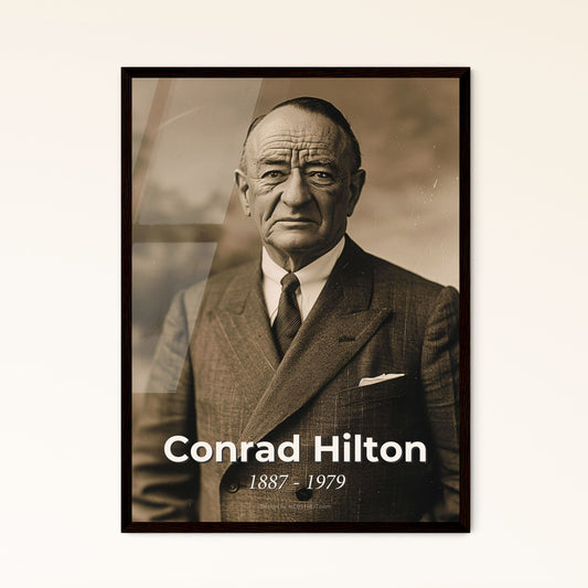 Conrad Hilton: Timeless Portrait of the Hotel Pioneer - A Stunning Lucid Print for Home Decor or Thoughtful Gifting