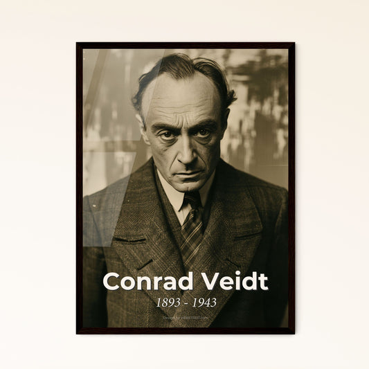 Timeless Portrait of Conrad Veidt (1893-1943): Expressionist Cinema Star - High-Quality Art Print for Classic Home Décor