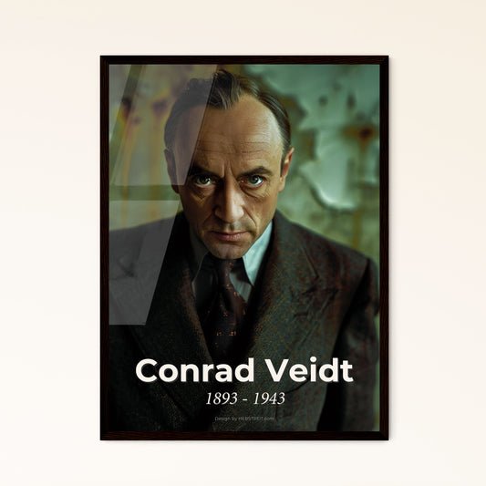 Conrad Veidt: Icon of German Expressionism – Stunning Vintage Portrait in High-Quality Monochrome for Timeless Home Decor