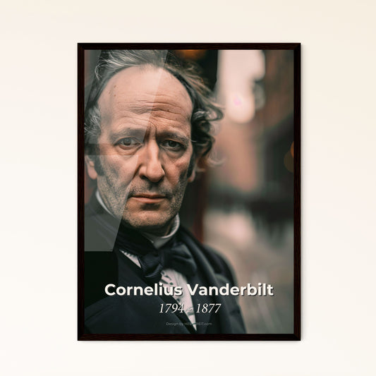 Timeless Portrait of Cornelius Vanderbilt: The Commodore - Iconic Shipping and Railroad Tycoon in Stunning Sepia Elegance
