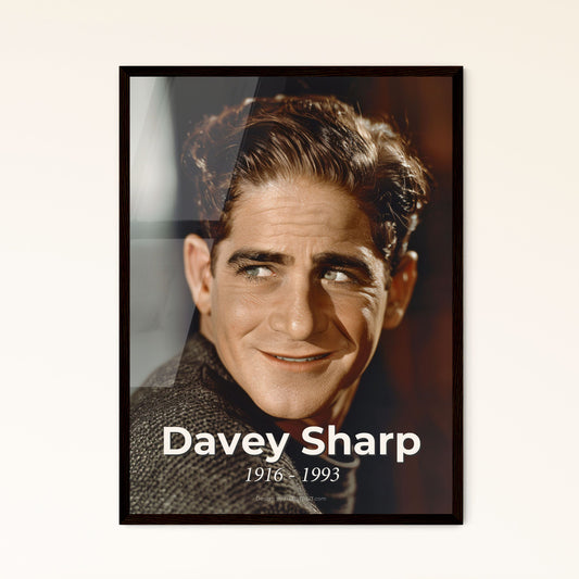 Davey Sharp: Iconic American Stuntman & Actor (1916-1993) - Cinematic Portrait Print in Rustic Elegance for Timeless Décor