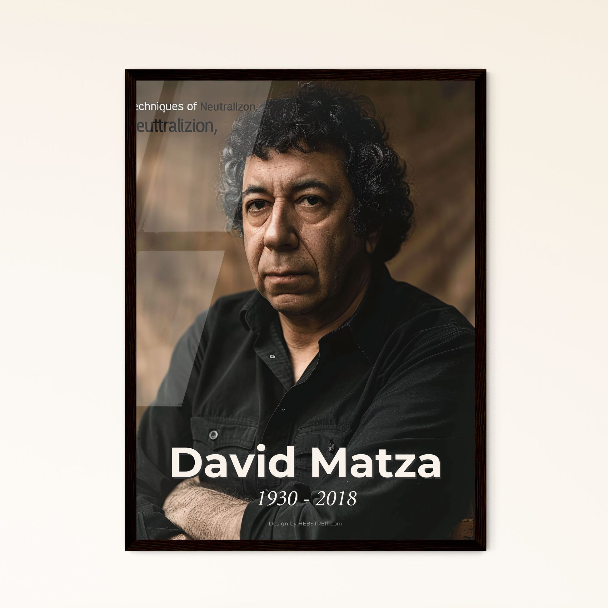 David Matza Portrait: Iconic American Criminologist & Drift Theory Pioneer - Cinematic Art Print for Home Decor & Gifting