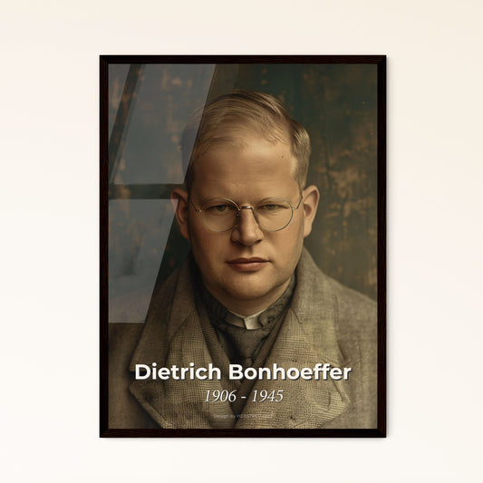 Timeless Tribute to Dietrich Bonhoeffer: Inspiring Portrait of the Anti-Nazi Theologian, Perfect for Home Decor and Gifts