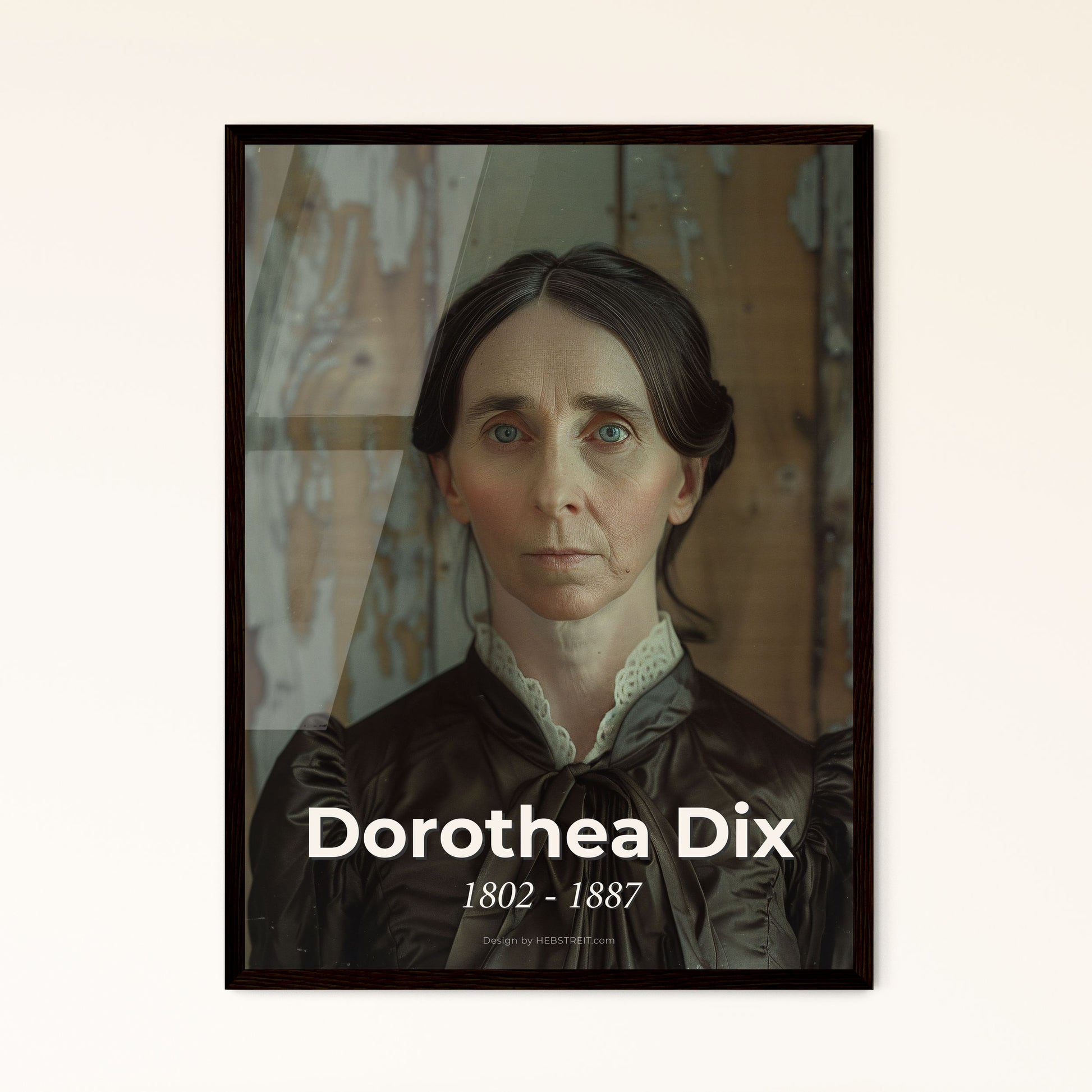 Dorothea Dix: Pioneering Advocate for Mental Health Reform – Stunning Monochromatic Studio Portrait in Cinematic Style