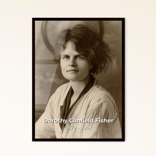 Timeless Portrait of Dorothy Canfield Fisher: Inspiring Author & Educator – A Fine Art Print for Elegant Home Decor