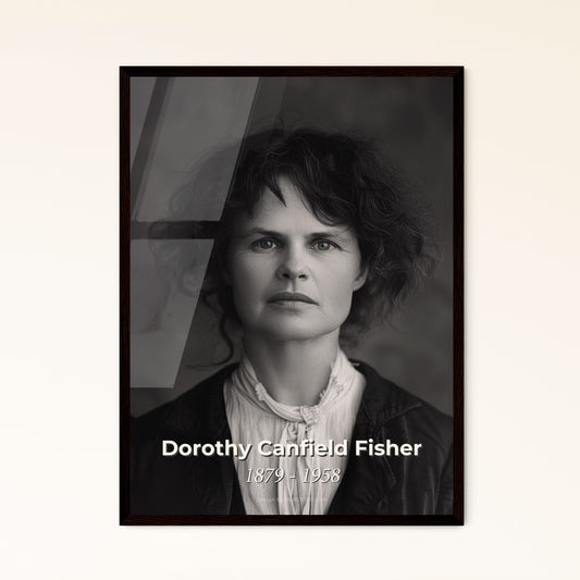 Dorothy Canfield Fisher: Inspirational Author & Education Advocate - Exquisite Monochrome Portrait for Home & Gift Décor