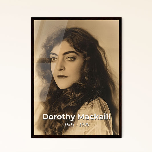 Vintage Elegance: Dorothy Mackaill - Iconic British-American Flapper Star Portrait, Timeless Monochrome Art for Home Décor