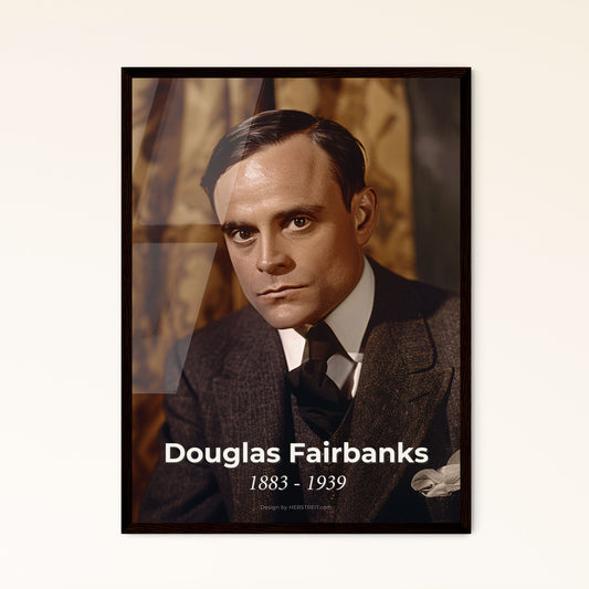 Vintage Portrait of Douglas Fairbanks: Swashbuckling Icon & United Artists Co-Founder - Timeless Art for Home Decor