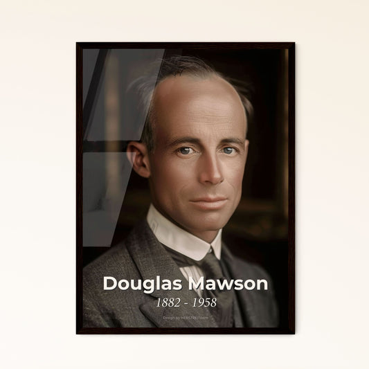 Douglas Mawson: Iconic Australian Explorer – Stunning Portrait Print in Rustic Elegance for Timeless Home Décor