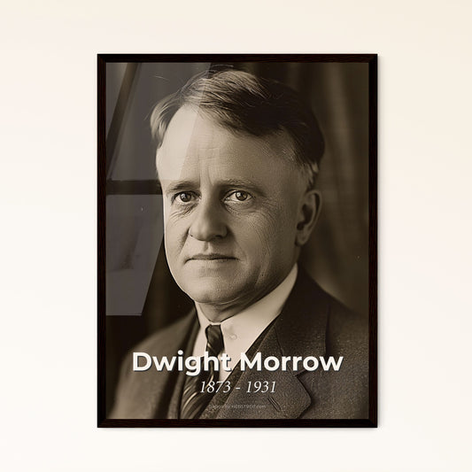 Elegant Portrait of Dwight Morrow (1873-1931): Renowned Banker & Ambassador - A Timeless Wall Art Masterpiece in Monochrome