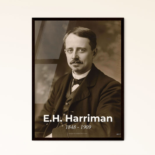 Timeless Tribute to E.H. Harriman: Iconic Portrait of an American Railroad Pioneer for Your Home Decor Collection