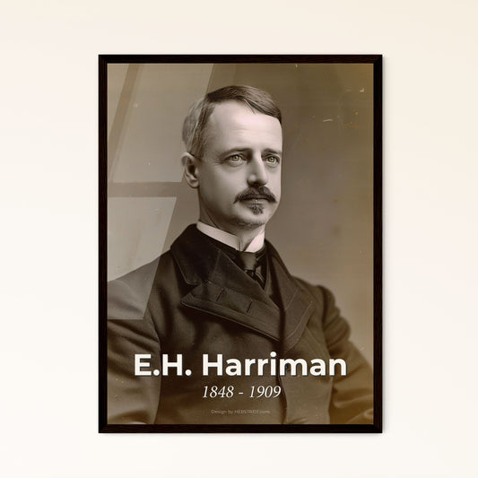 E.H. Harriman: Visionary Railroad Pioneer - Exquisite Ultrarealistic Portrait Print for Timeless Home Decor & Gift Giving