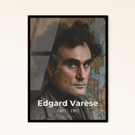 Timeless Tribute to Edgard Varèse: Pioneering Composer in Stunning Monochrome Art - Perfect for Home Decor & Unique Gift!