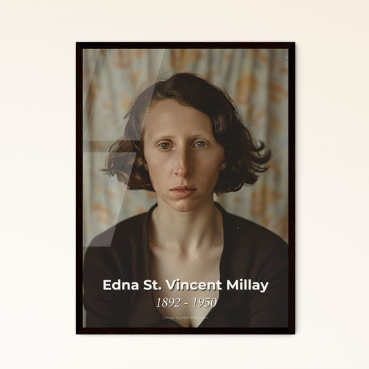 Edna St. Vincent Millay: Iconic Visionary, First Female Pulitzer Poet – Exquisite Portrait for Timeless Home Décor & Gift Giving