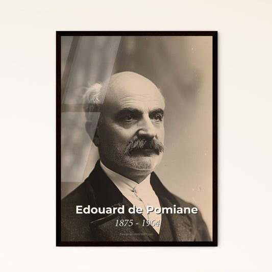 Vintage Elegance: Edouard de Pomiane - Iconic Polish-French Chef & Food Scientist in Cinematic Monochrome Art Print