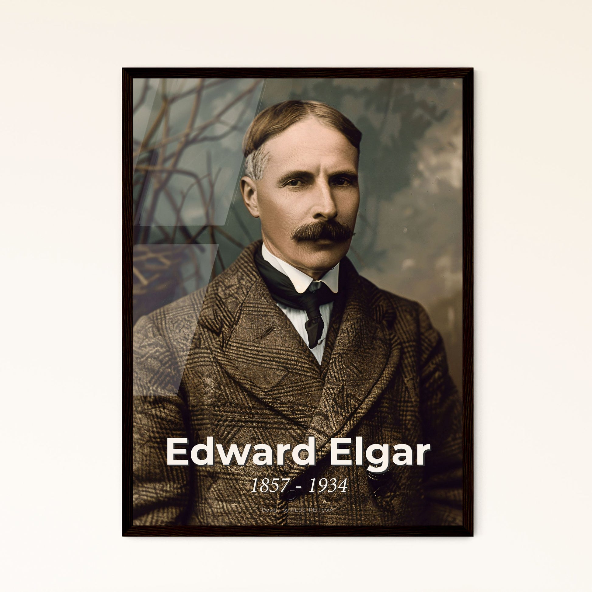 Captivating Edward Elgar Portrait - Masterful British Composer of Enigma Variations & Pomp & Circumstance, Ultra-Realistic Art Print