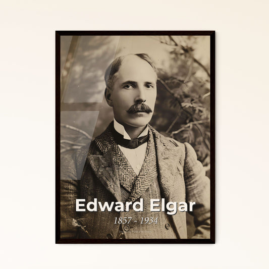 Timeless Elegance: Edward Elgar (1857-1934) - Iconic British Composer - Enigma Variations & Pomp and Circumstance Portrait Art