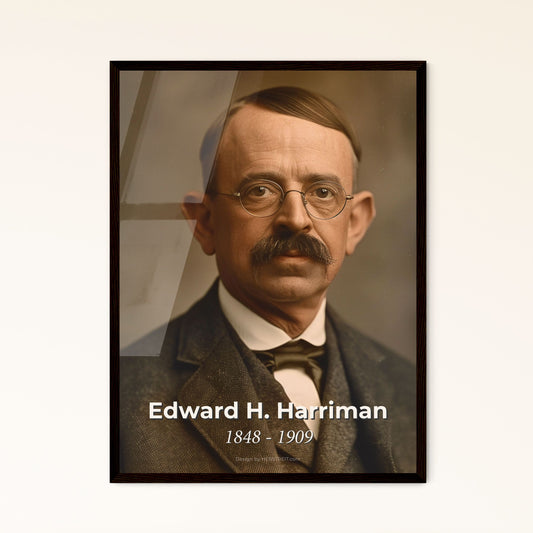 Edward H. Harriman: Visionary Railroad Executive - Exquisite Cinematic Print for Home Decor - Timeless Elegance in Black & White