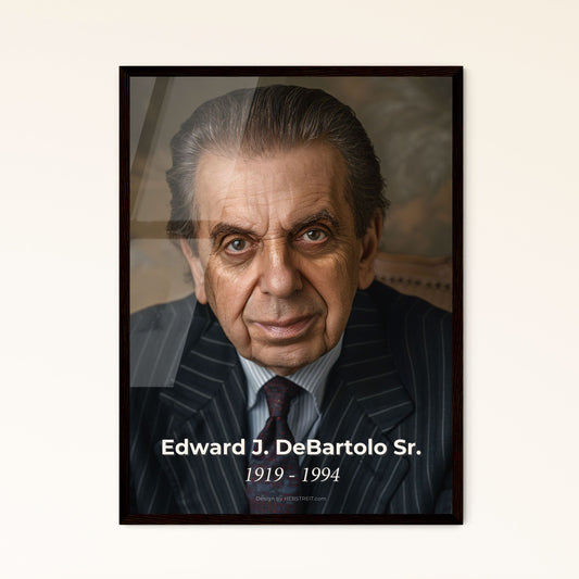 Edward J. DeBartolo Sr.: Visionary Real Estate Titan & Shopping Mall Pioneer, Captured in Timeless Monochrome Elegance