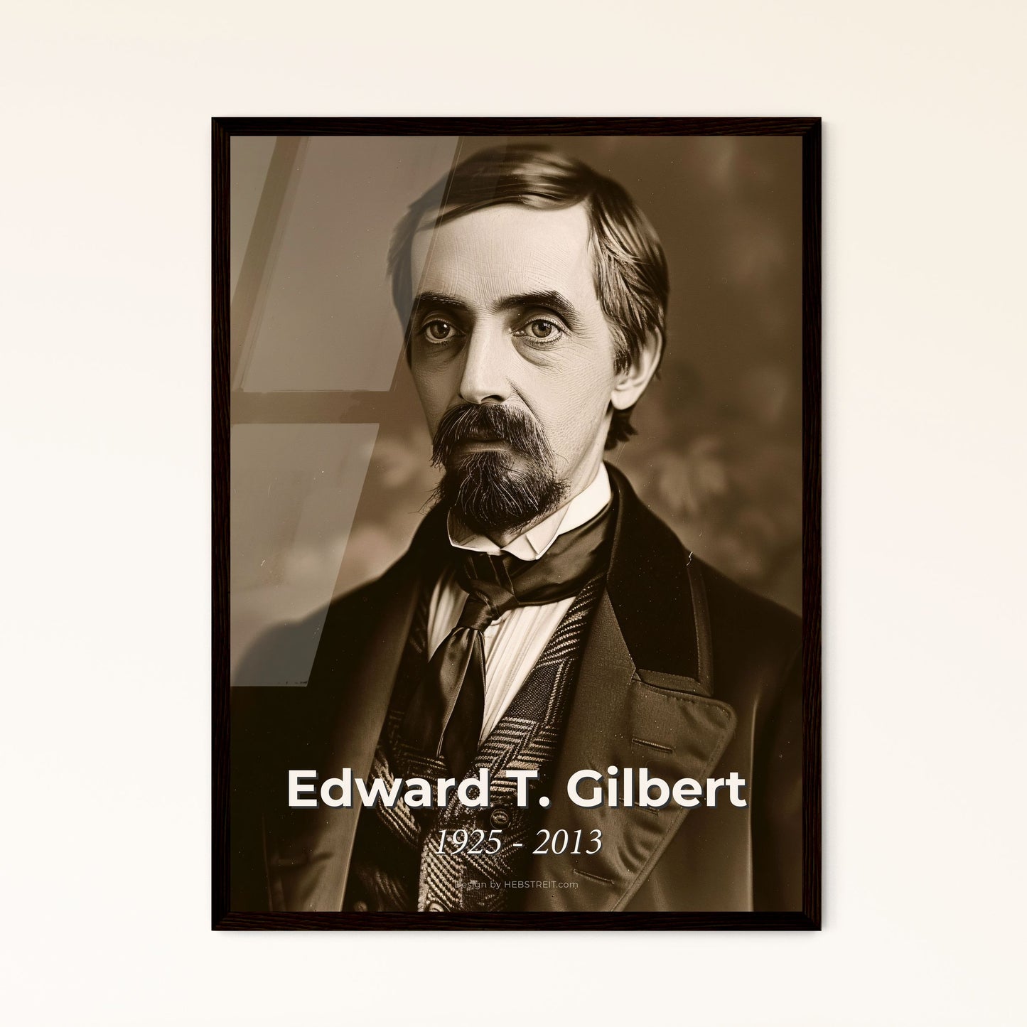 Celebrating Edward T. Gilbert: Visionary Anesthesiologist - Stunning Portrait Print for Home Décor & Gifting in Monochrome Elegance