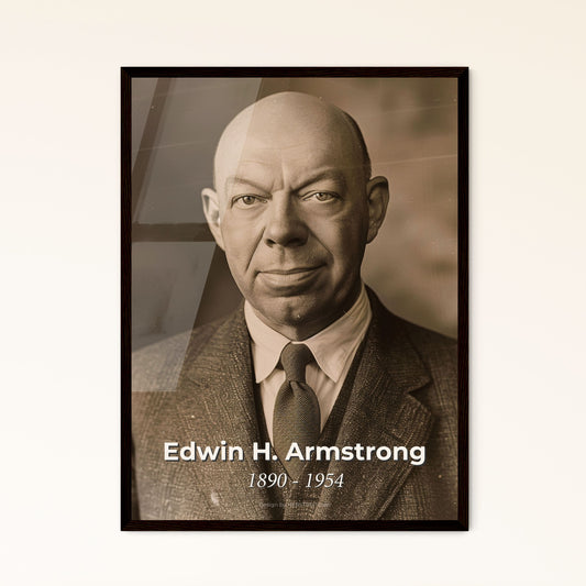 Timeless Tribute to Edwin H. Armstrong: Pioneer of FM Radio - Stunning Monochrome Art Print for Home Decor & Gifting