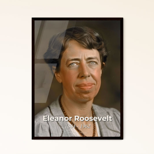 Timeless Elegance: Eleanor Roosevelt - Icon of Human Rights and Social Justice in a Stunning Cinematic Portrait Print