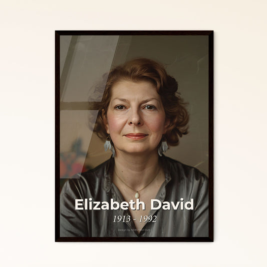 Elizabeth David: Icon of Culinary Revolution - Exquisite Monochrome Portrait Celebrating the Legacy of British Mediterranean Cuisine