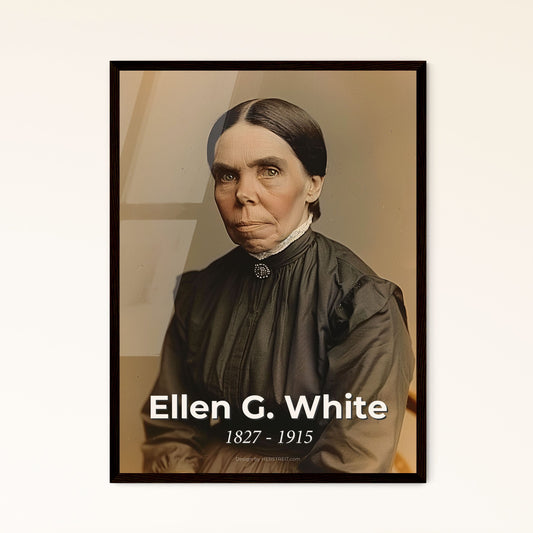 Timeless Tribute: Ellen G. White - Visionary Leader of the Seventh-day Adventist Church | Stunning Monochromatic Art Print