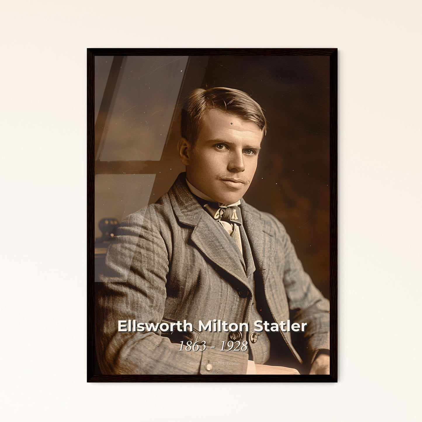 Timeless Elegance: Ellsworth Milton Statler, 1863-1928 - Icon of Hospitality & Innovation in Ultrarealistic Art Print