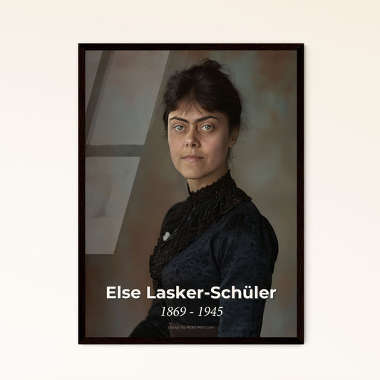 Timeless Elegance: Ultra-Realistic Portrait of Else Lasker-Schüler - Iconic Expressionist Poet - Artistic Home Decor Print