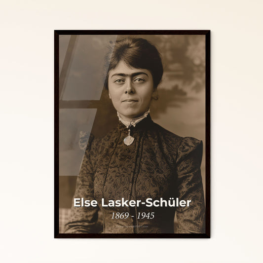 Timeless Elegance: Else Lasker-Schüler (1869-1945) – Iconic Expressionist Poet Captured in Cinematic Monochrome Art