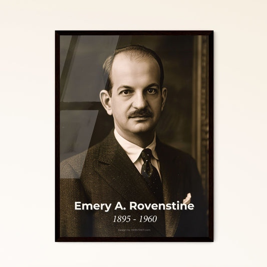 Emery A. Rovenstine: Pioneering Anesthesiologist Portrait - Cinematic High-Quality Print for Distinctive Home Decor