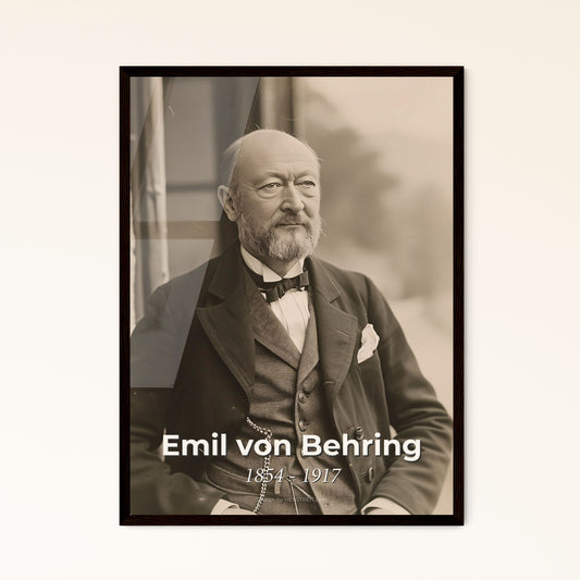 Emil von Behring: Pioneering Life-Saving Legacy – Stunning Portrait in Monochrome, Perfect for Home Décor & Gifts