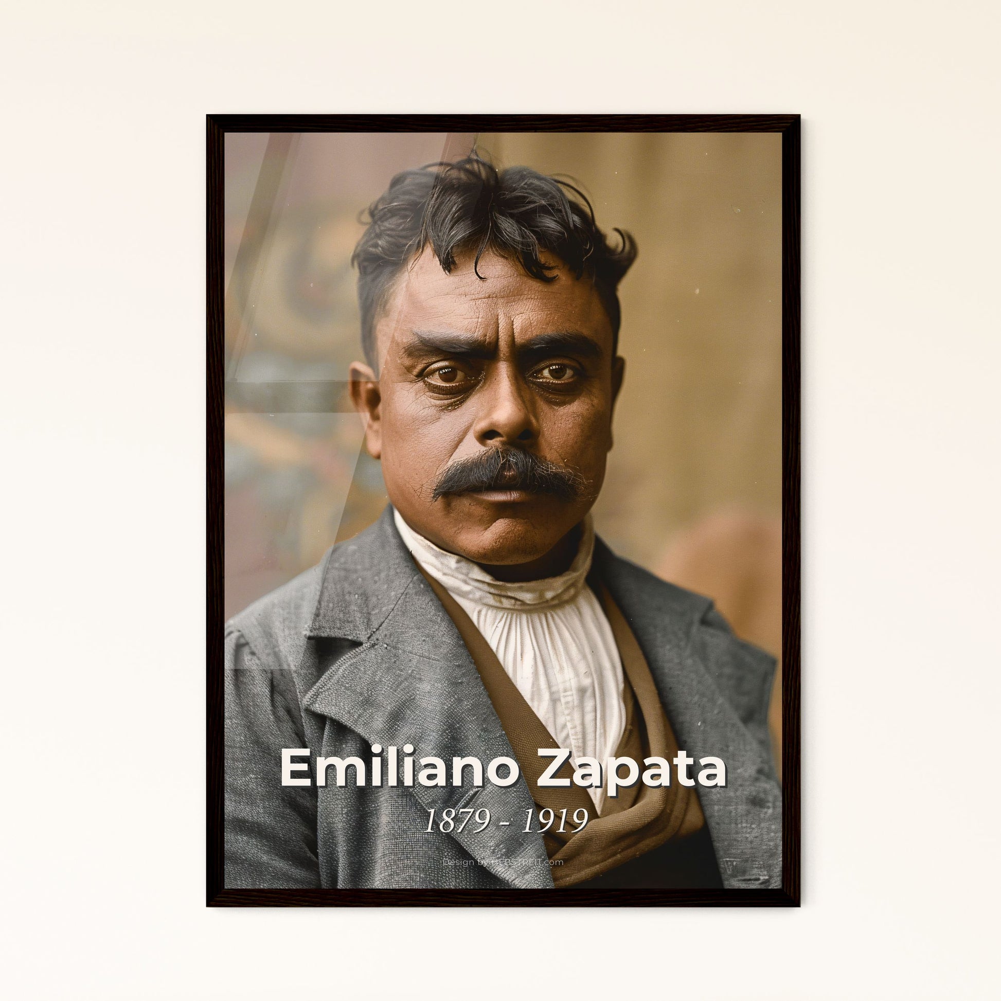 Emiliano Zapata: Revolutionary Spirit - Timeless Monochrome Portrait in High Contrast, Perfect for Home Decor & Gifting