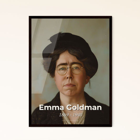 Emma Goldman: Anarchist Icon - Timeless Portrait in Sepia Elegance, Perfect for Home Decor or as a Thoughtful Gift