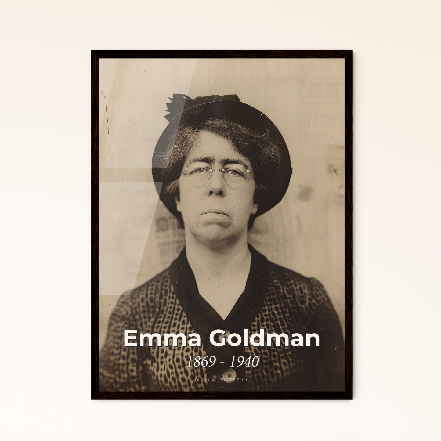 Emma Goldman: A Captivating Portrait of the Iconic Anarchist - High-Quality Print or Framed Art for Stylish Home Decor