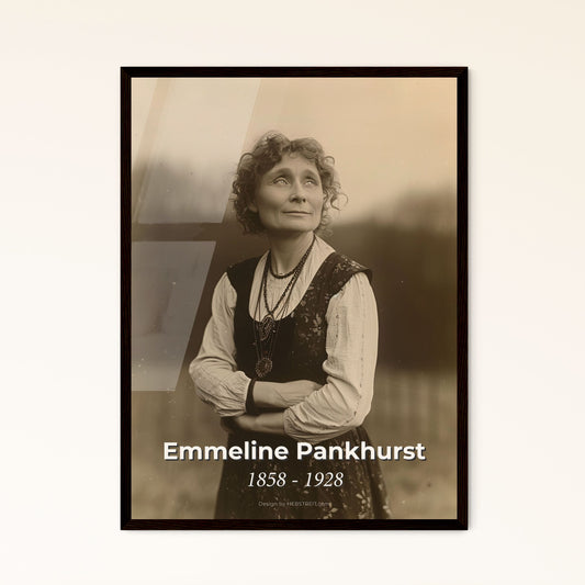 Emmeline Pankhurst: Icon of Women's Empowerment - Stunning Ultrarealistic Print, Perfect for Home Decor or Inspired Gifting!