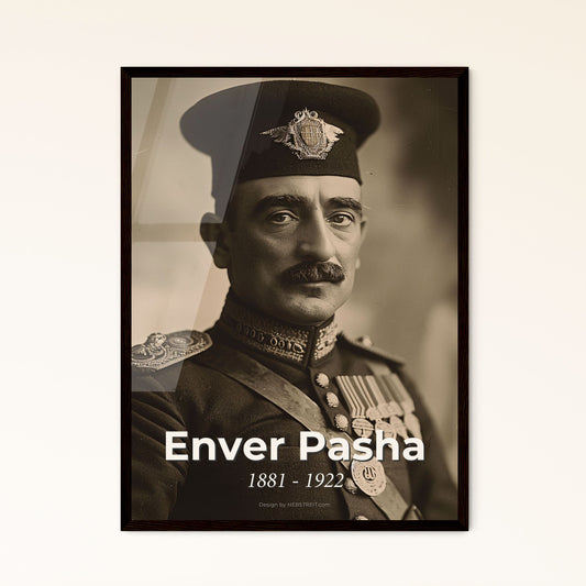 Enver Pasha: A High-Quality Ultrarealistic Portrait of the Ottoman Military Leader, Perfect for Home Decor & Meaningful Gifts