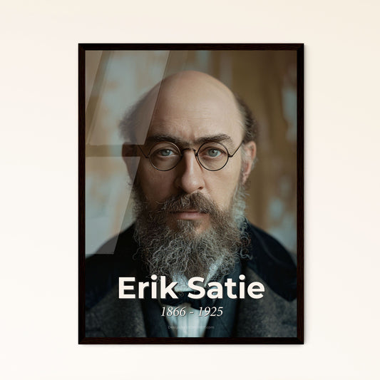 Erik Satie: Timeless Portrait of the Visionary Minimalist Composer - High-Quality Print, Framed or Aluminum for Elegant Decor