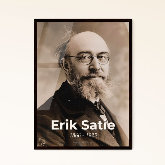 Timeless Portrait of Erik Satie: Iconic Minimalist Composer in Cinematic Detail - Perfect for Home Decor & Gift Giving