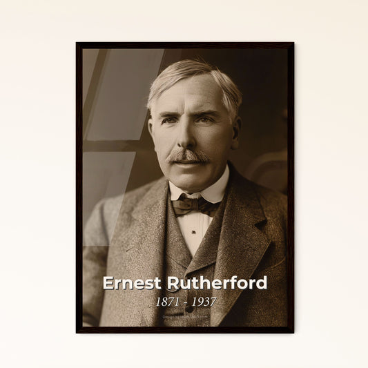 Ernest Rutherford: Father of Nuclear Physics - Timeless Monochrome Portrait, Stunning Art for Home Decor & Gift Giving