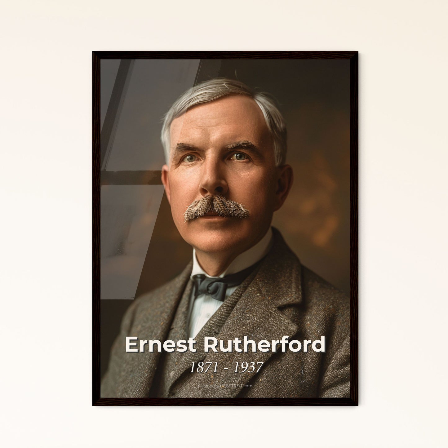 Ernest Rutherford: Father of Nuclear Physics - Exquisite Sepia Portrait Print for Home Decor & Unique Gift, High-Quality Finish