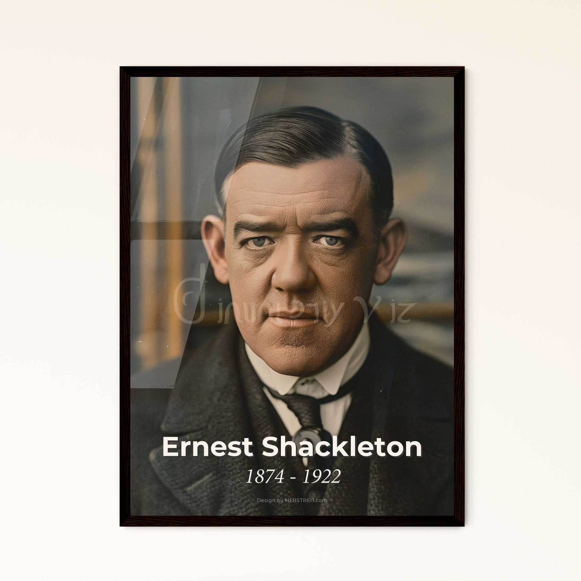 Ernest Shackleton: Iconic Antarctic Explorer - Limited Edition Ultrarealistic Print with Sepia Tint, Perfect for Home Decor