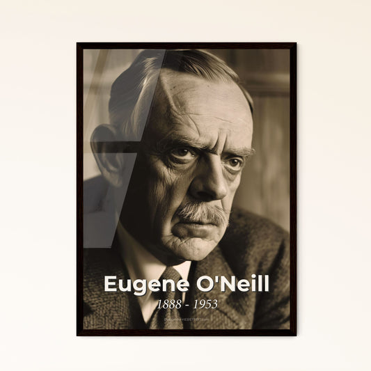 Timeless Portrait of Eugene O'Neill: Celebrated Playwright & Nobel Laureate - Elegant Art Print & Framed Decor for Your Home