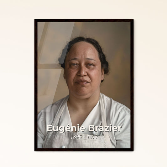 Eugénie Brazier: Culinary Icon & Michelin Pioneer - Stunning Portrait Print in Sepia, Perfect for Home Decor or Gifting